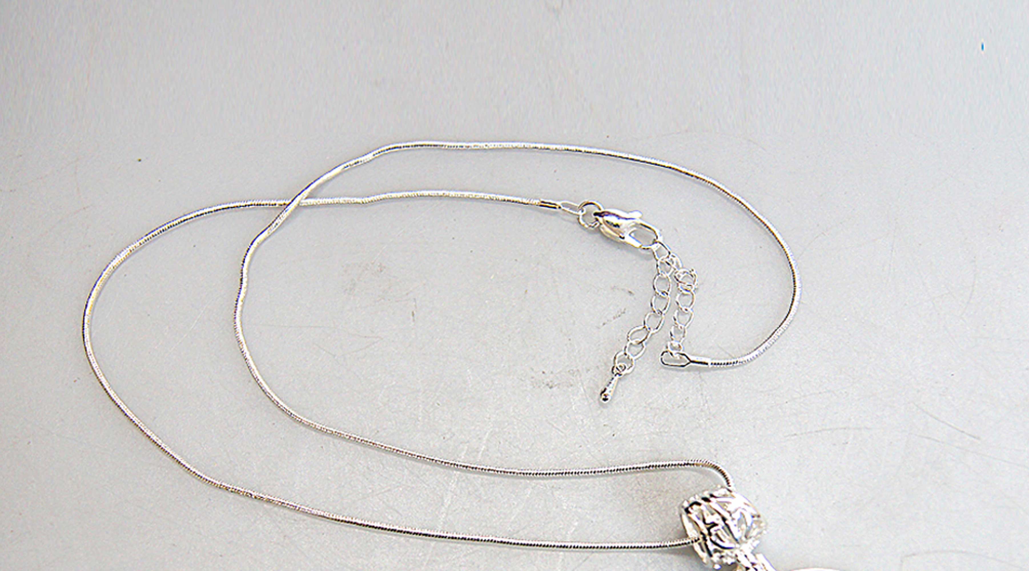 Jesus Cross Silver-Plated Mother of Pearl Necklace Jewelry - 43030