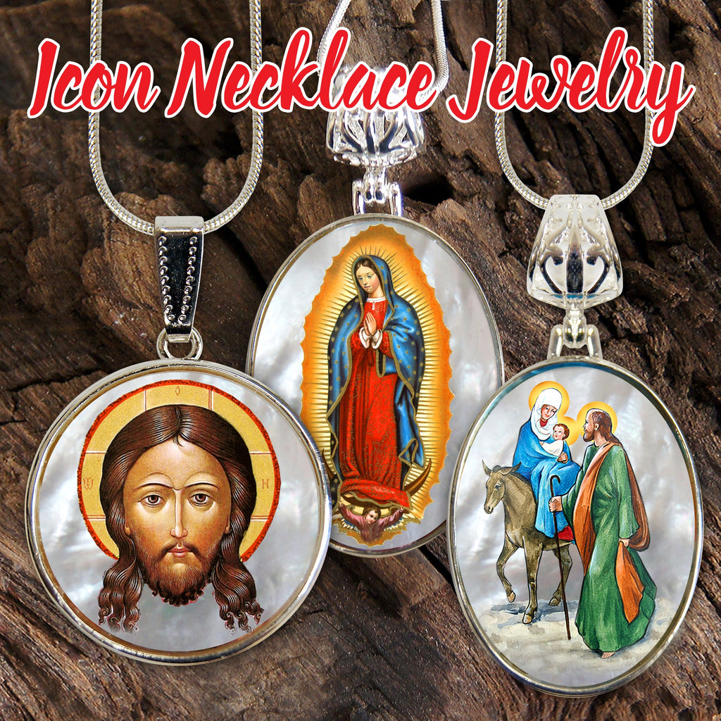 Jesus Cross Silver-Plated Mother of Pearl Necklace Jewelry - 43030
